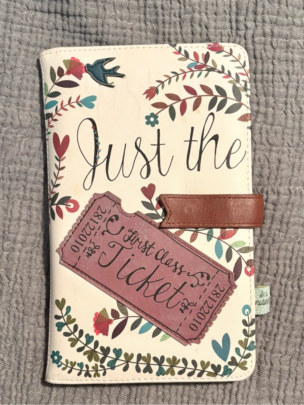In a nutshell “Just the Ticket" Floral Passport Cover and wallet.